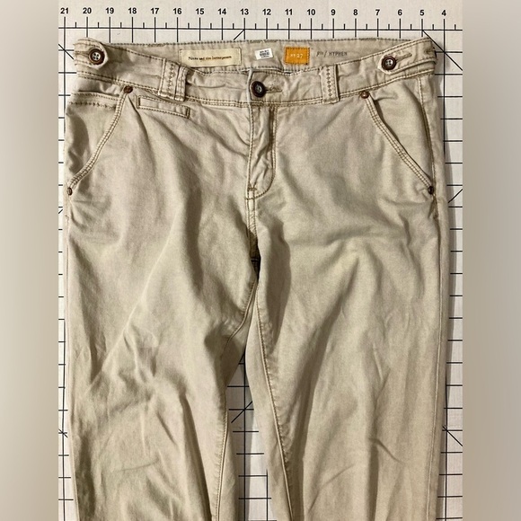 Anthropologie Pilcro Women’s Size 27 Beige Hyphen Fit Trousers - Picture 2 of 7